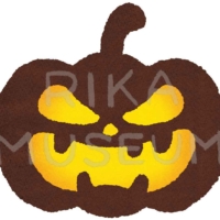 ハロウィンの可愛いおばけかぼちゃのイラスト