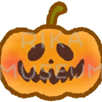 ハロウィンの可愛いおばけかぼちゃのイラスト