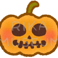 ハロウィンの可愛いおばけかぼちゃのイラスト