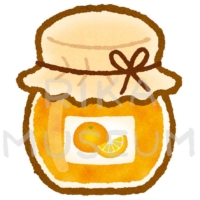 Marmalade オレンジマーマレードのジャムのイラスト
