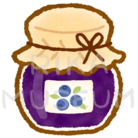Blueberry ブルーベリージャムのイラスト
