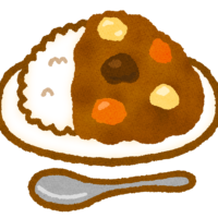 美味しそうなカレーライスのイラスト