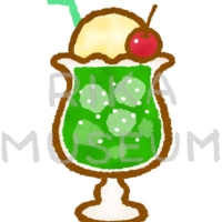 クリームソーダのイラスト