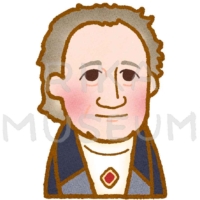 ドイツの文豪ゲーテの似顔絵のイラスト