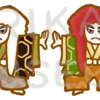 歌舞伎の連獅子のイラスト