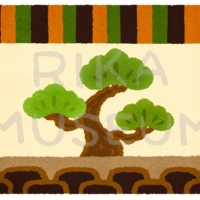 A stage of Kabuki 歌舞伎の舞台のイラスト