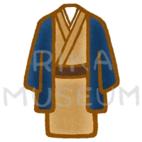 Casual Kimono for men 男性のカジュアルな着物のイラスト