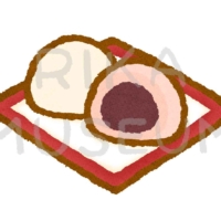 紅白饅頭のイラスト