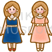 ワンピースを着た女性のイラスト