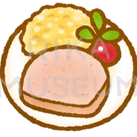 Meat loaf ドイツ名物のレバーケーゼのイラスト