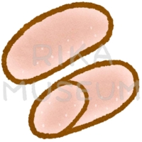 Liver sausage ドイツの美味しそうなレバーソーセージのイラスト