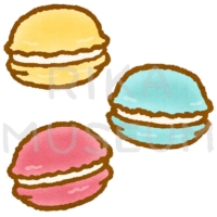 可愛いマカロンのイラスト