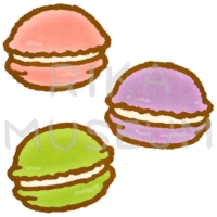 可愛いマカロンのイラスト