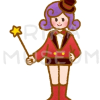 女性のマジシャンのイラスト