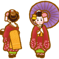 Apprentice geisha 京都の可愛い舞妓さんのイラスト