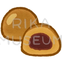 Sweet bean-paste steamed bun お饅頭のイラスト