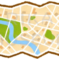 シンプルな地図のイラスト