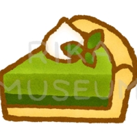 抹茶のタルトのイラスト