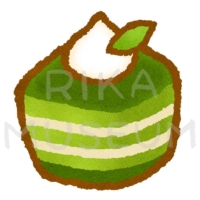 抹茶のティラミスのイラスト