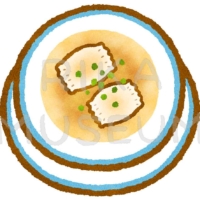 German ravioli ドイツ風ラビオリのマウルタッシェンのイラスト