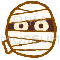 ハロウィンのミイラのイラスト