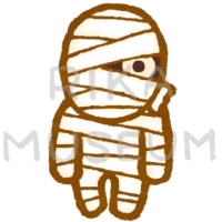ハロウィンのミイラのイラスト