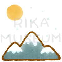 雪の降る山のイラスト