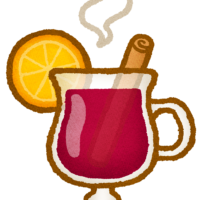 美味しそうなグリューワインのイラスト