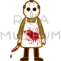 エプロンをした殺人鬼のイラスト