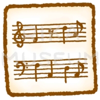 Score シンプルな楽譜のイラスト