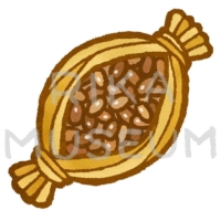 Fermented soybeans in a straw wrapper 藁苞納豆のイラスト