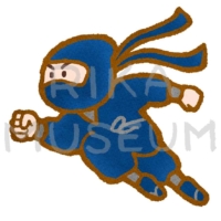 A running ninja 走る忍者のイラスト