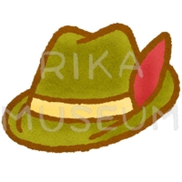 Fedora German hat 羽根突きのかっこいいドイツ帽子のイラスト