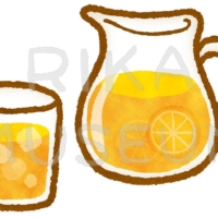 美味しそうなオレンジジュースのイラスト