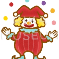可愛いピエロのイラスト