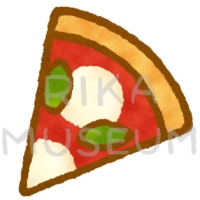 美味しそうなマルゲリータピザのイラスト