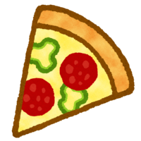 美味しそうなピザのイラスト