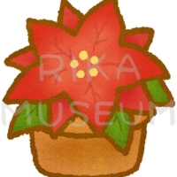 可愛いポインセチアのイラスト