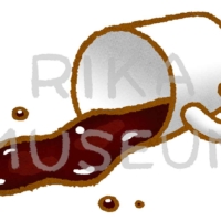 こぼれたコーヒーのイラスト