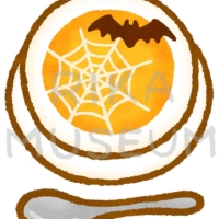 美味しそうなパンプキンスープのイラスト