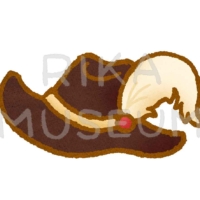 かっこいい羽根つきの帽子のイラスト