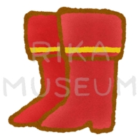 童話の長靴をはいた猫の赤いブーツのイラスト