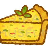 美味しそうなキッシュのイラスト