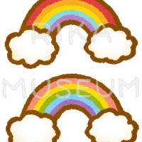 可愛い虹のイラスト