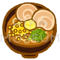 味噌ラーメンのイラスト