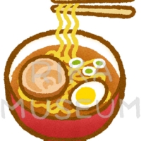 ラーメンのシンプルなイラスト