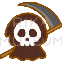 大きな鎌を持った死神のイラスト