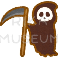 大きな鎌を持った死神のイラスト