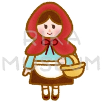 グリム童話の赤ずきんのイラスト