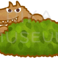 グリム童話の赤ずきんに出てくる狼のイラスト